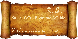 Koczián Seherezádé névjegykártya